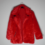 8 Ball Red Fur jacket