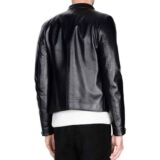 Black Shiny Leather jacket for Men