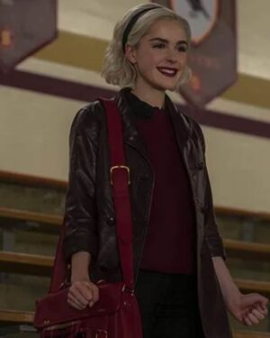Kiernan Shipka Chilling Adventures of Sabrina Leather Coat