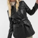 Leather Belted jacket for Women