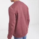 Mens Jersey Bomber jacket in Burgundy Marl