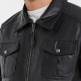 Men’s Premium Leather jacket in Black