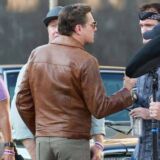 Leonardo Dicaprio Brown Leather jacket in “Once Upon a Time in Hollywood” Movie