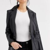 Original Blazer Style Leather jacket in Black