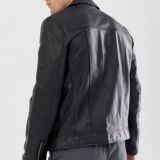 Pure Leather Zipped Biker jacket with Belt