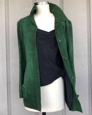 Vintage Green Suede jacket Spain Small