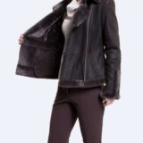 Black Stylish Shearling jacket