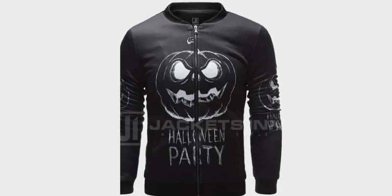 Black Bomber Halloween Party Jacket