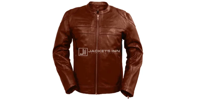 Honorable Exclusive Brown Tan Classy Leather Jacket For Men